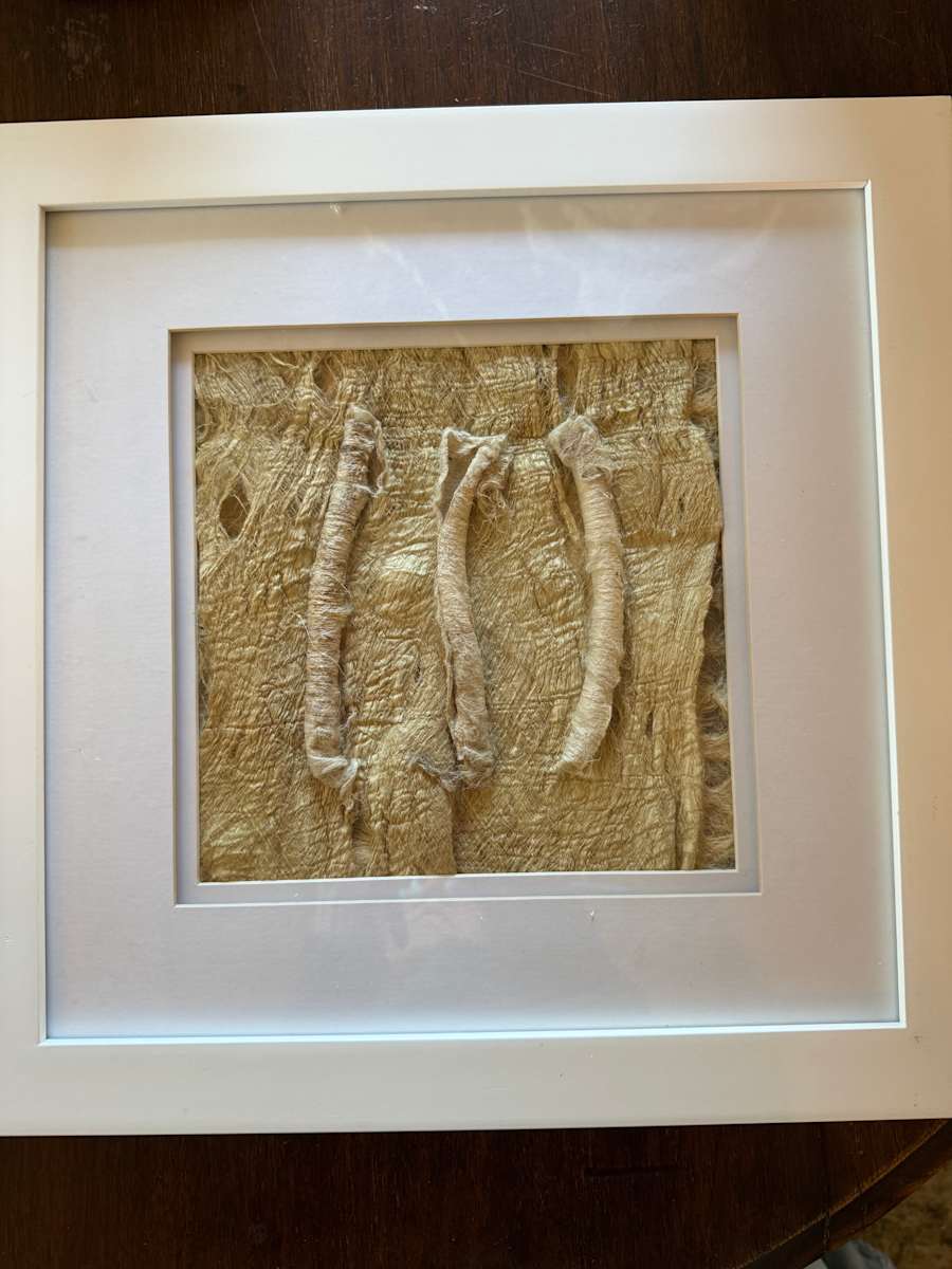 Wall hanging silk textures by Giselle Williams, Image 1.