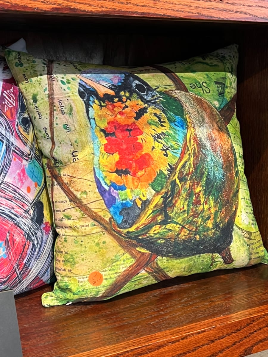 Decorative Art Pillows by Fran Cooper  Image: Hummingbird