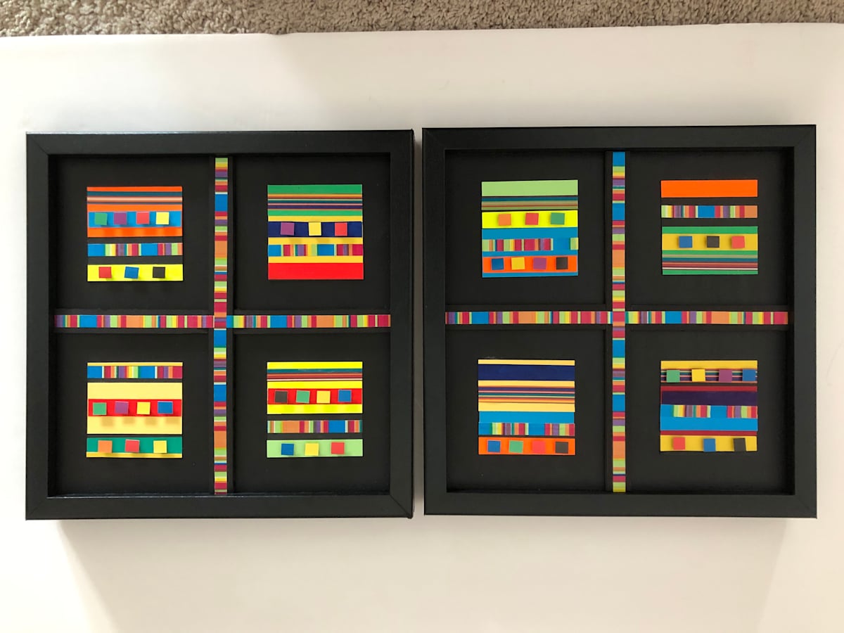 Razzle-Dazzle - Diptych by Donna Cariker 