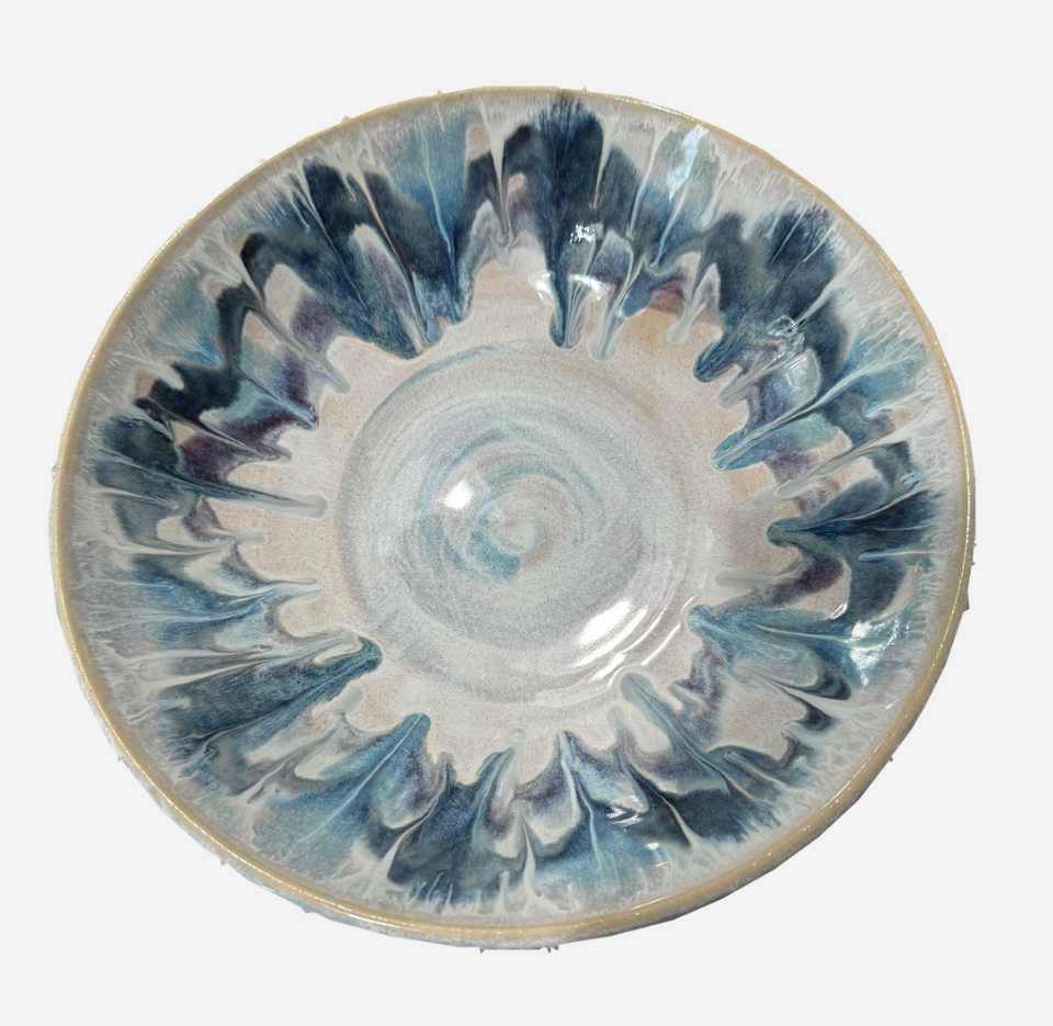 Large Bowl in Blue Haze by Nicole Nalbach 