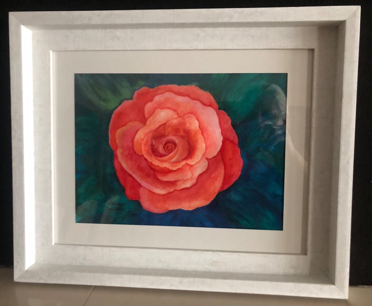 Orange Rose by Donna Cariker 