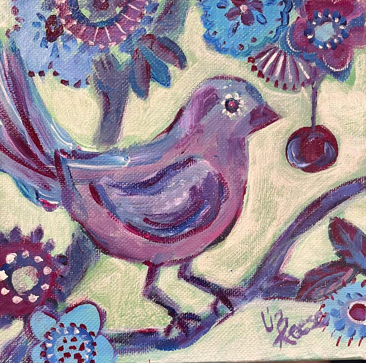 Purple birdie by Liz Reese, Image 1.