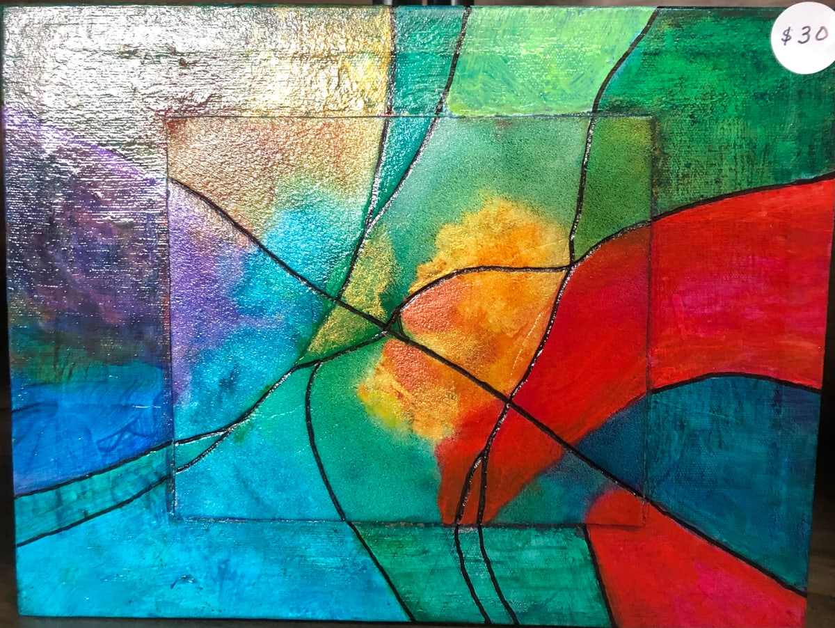 Multi-Colored Abstract I by Donna Cariker 