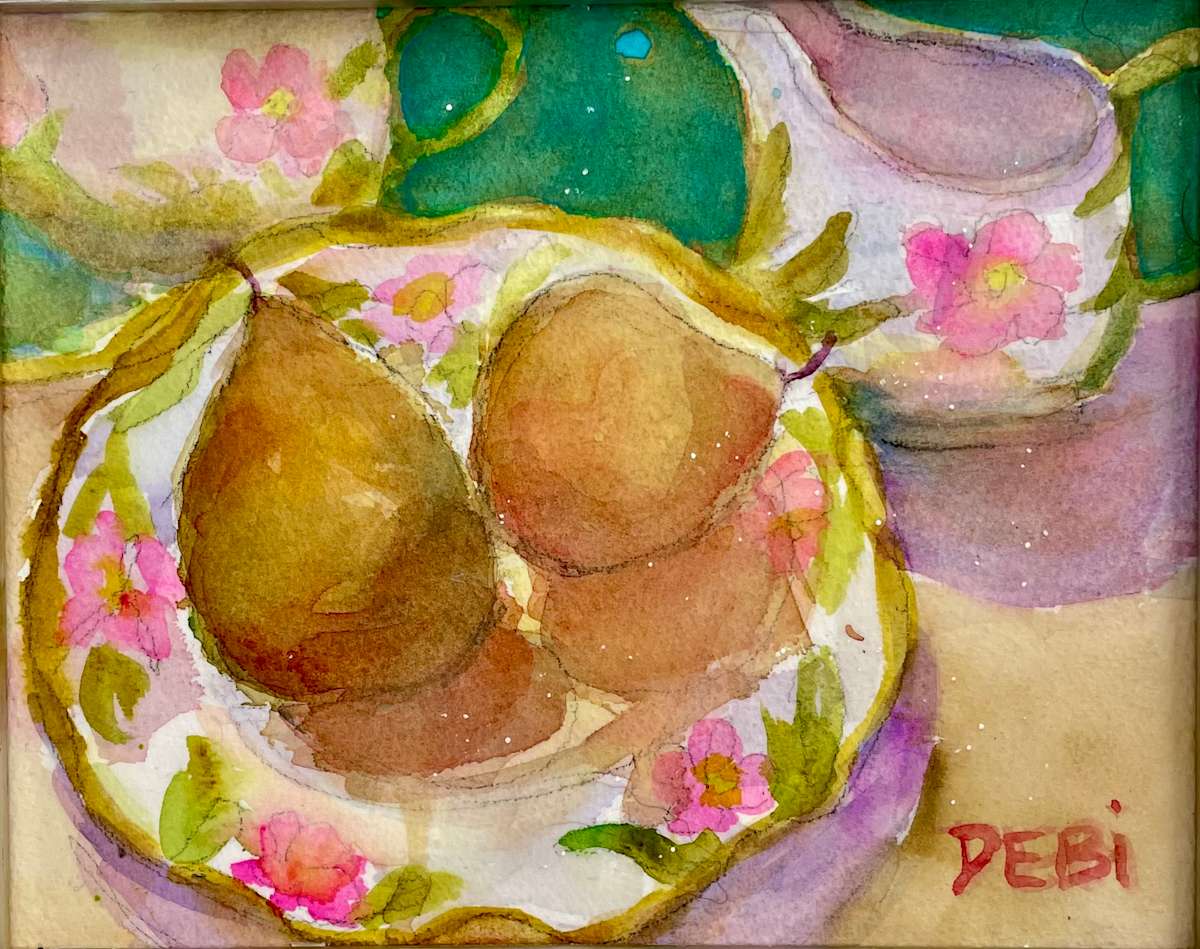 Fine China & Pears by Debi Carter, Image 1.