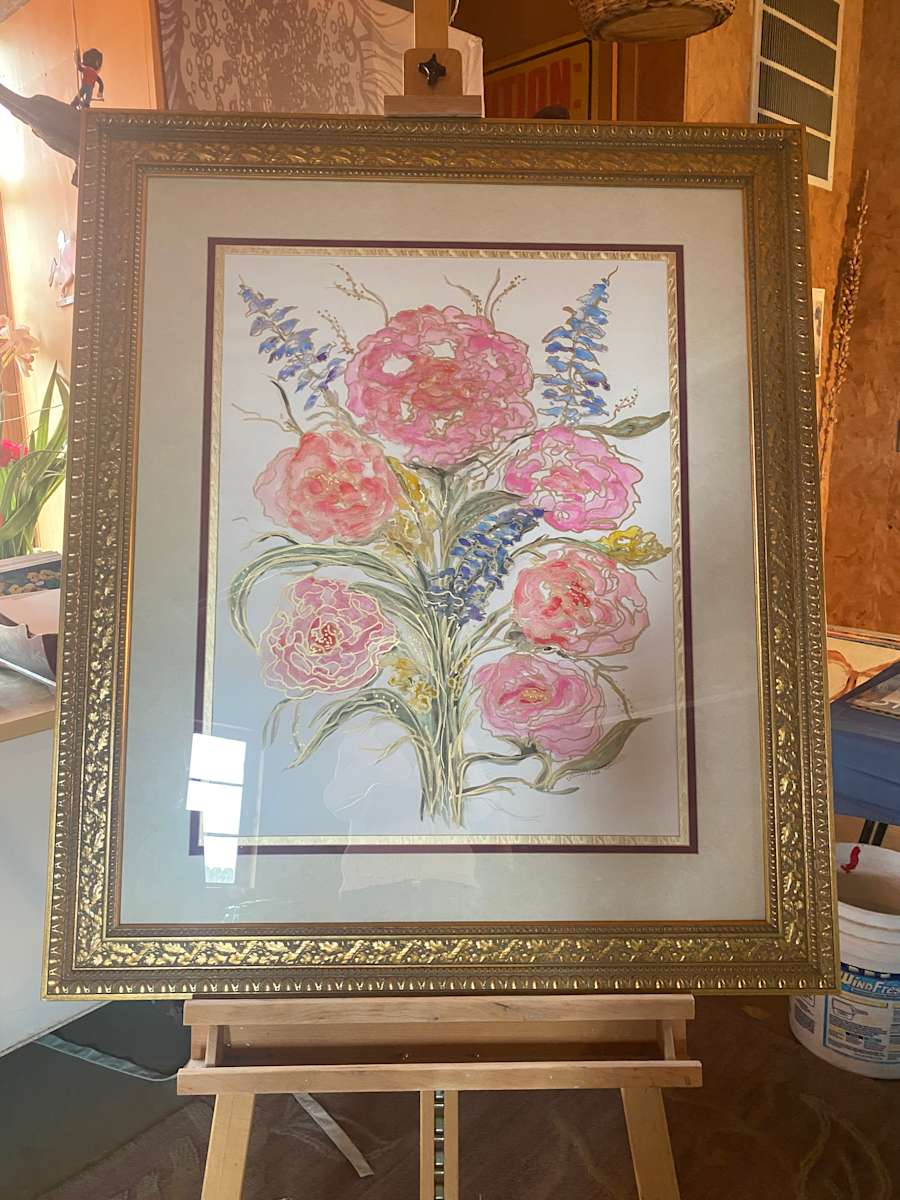 Elegant gold floral by Susie Robb 