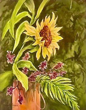 Sunflower in Copper by Genie Morgan 