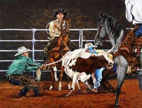 Ranch Rodeo Milking by Heather Burris, Image 1.