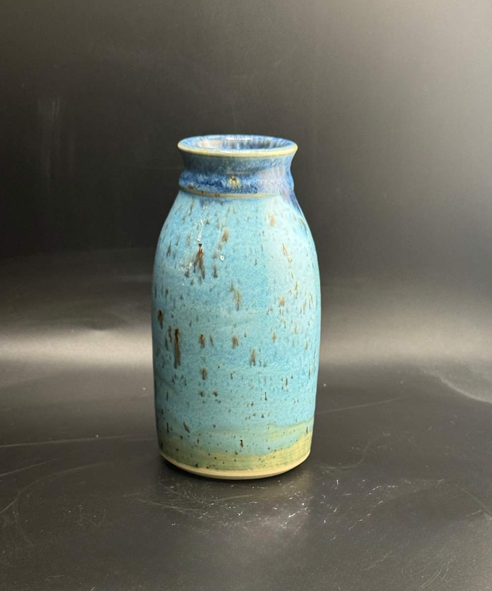 Blue bottle vase by Nicole Nalbach, Image 1.