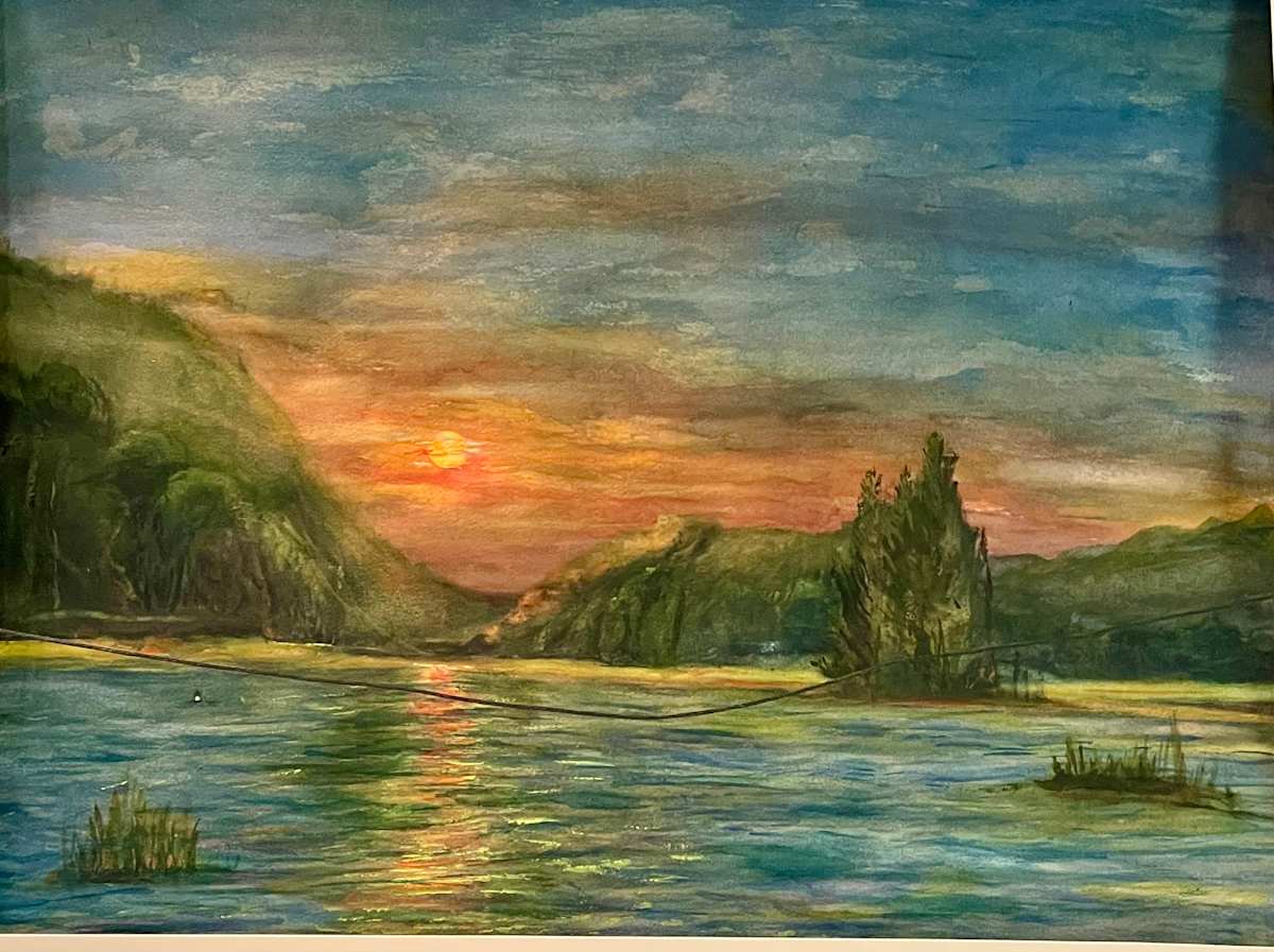 Sunset at Broken Bow Oklahoma by Marsha Blount 