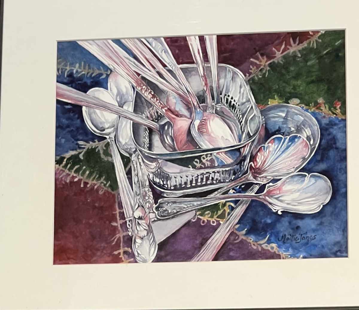 Crazyquilt and Suqar Spoons by Mollie Jones, Image 1.