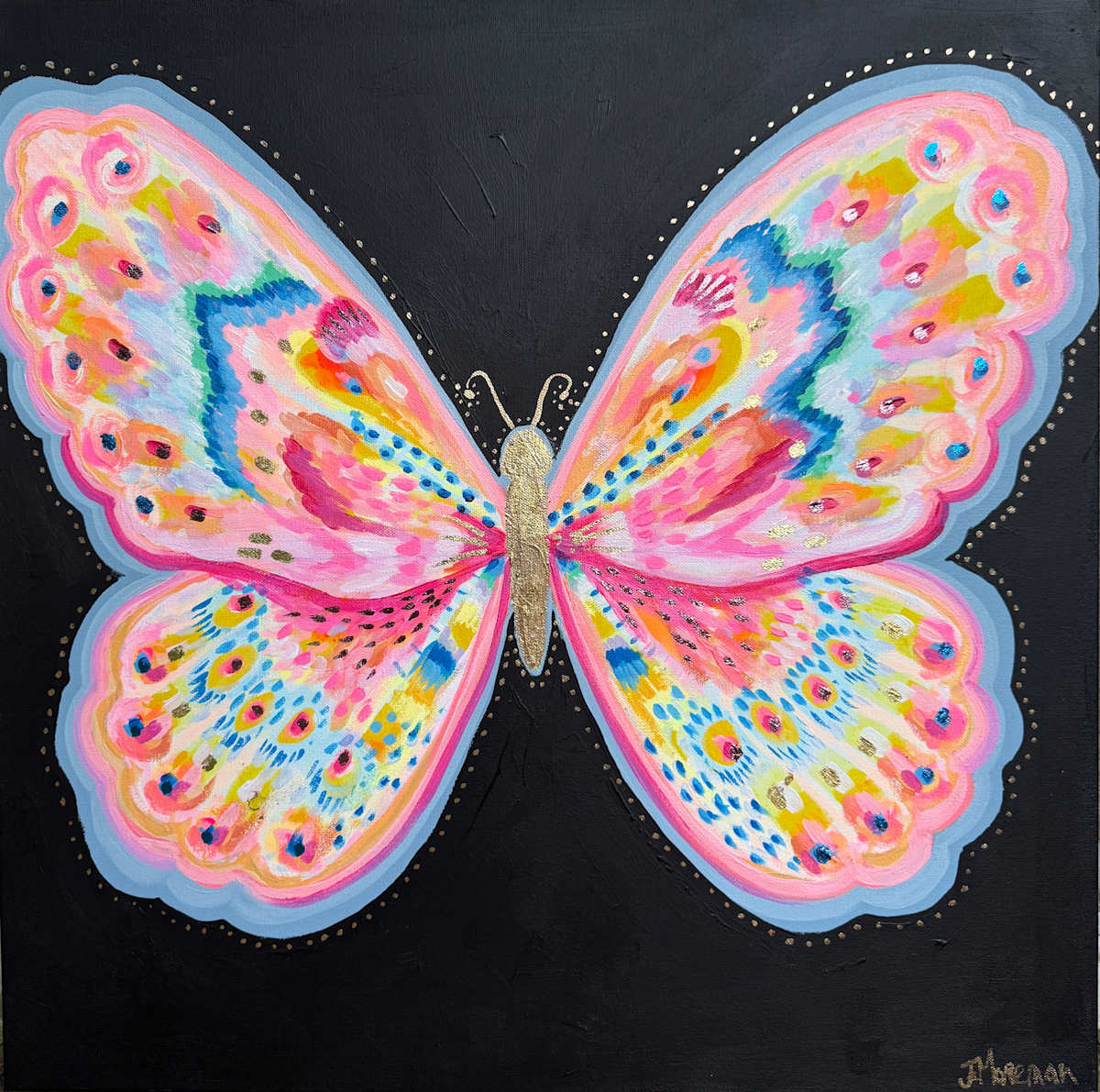 “High Flyer” 24x24” by Jennifer Thornton Moreman 