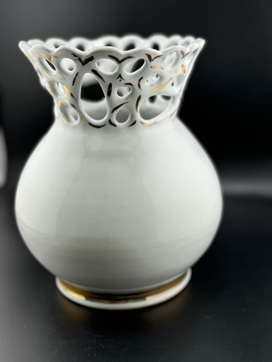 Fluted Lace-top Vase by Nicole Nalbach 