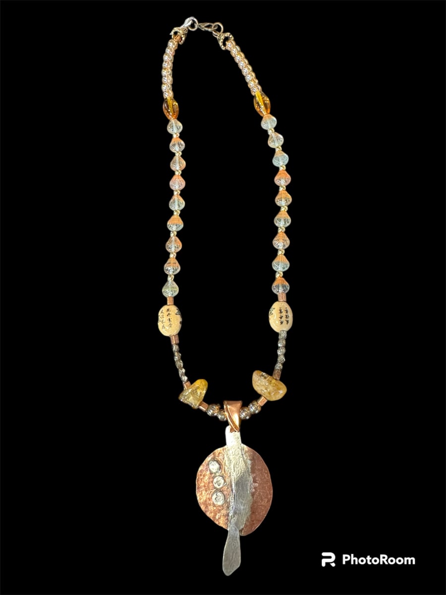 Silver and Copper Necklace by Barbara Miller 