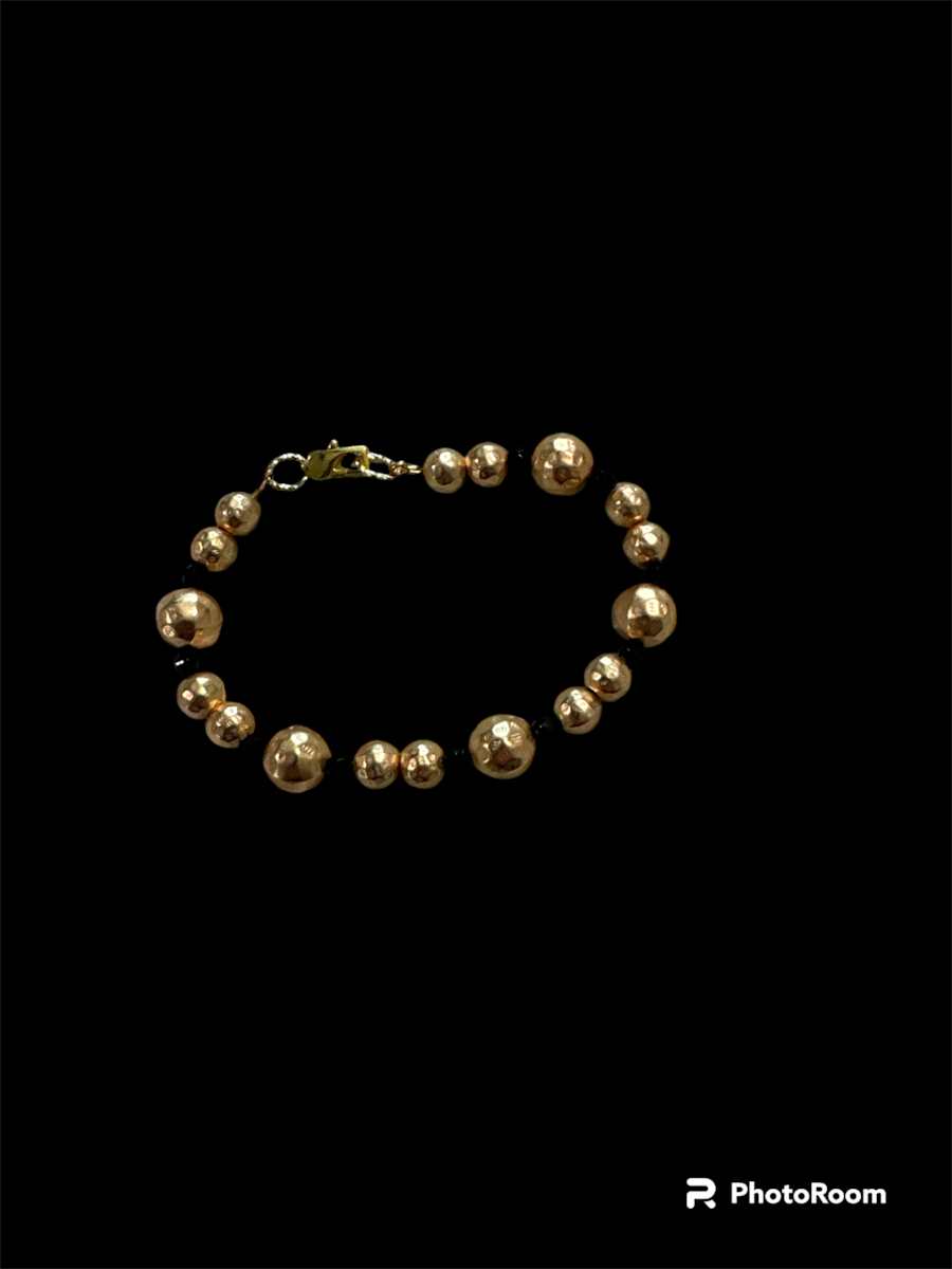 Gold Bead Bracelet by Barbara Miller 