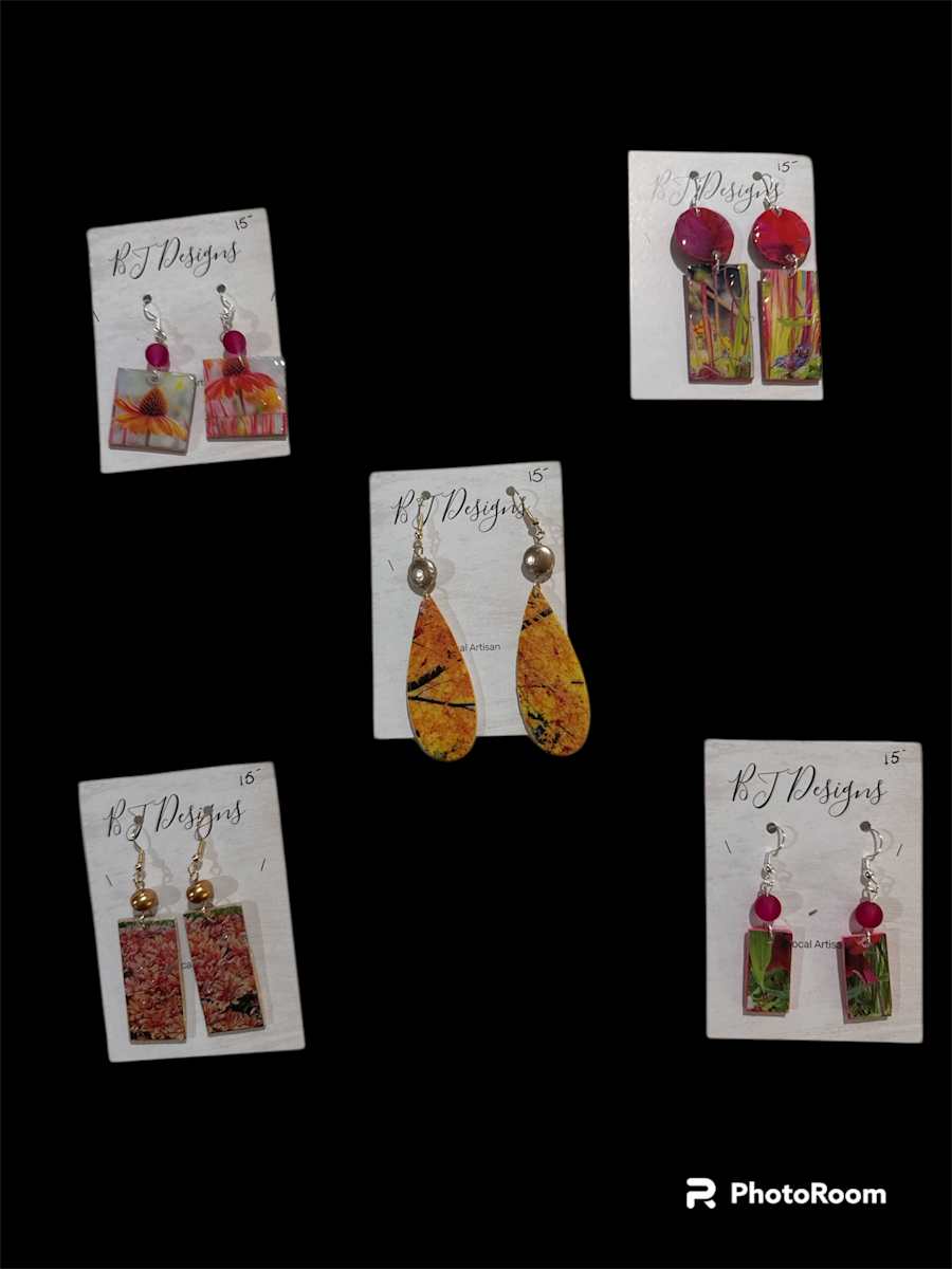 Earrings by Barbara Miller 