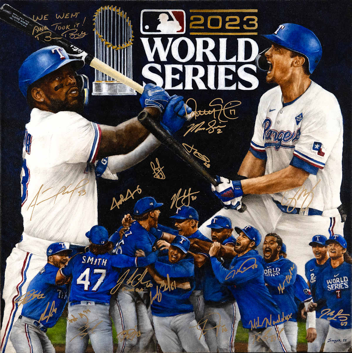 Texas Rangers World Series by Mark Saczek 