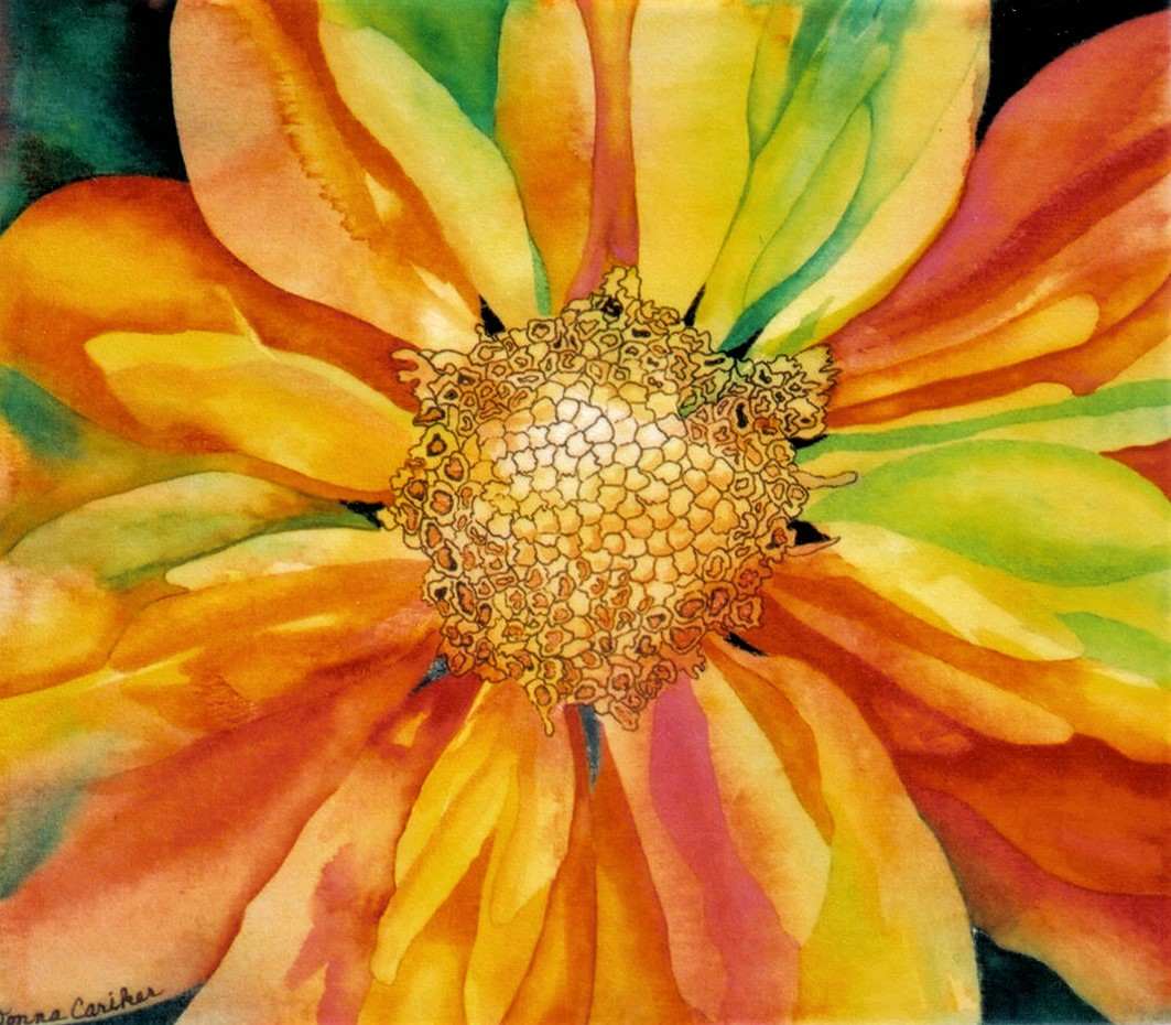 Vivid Sunflower by Donna Cariker 