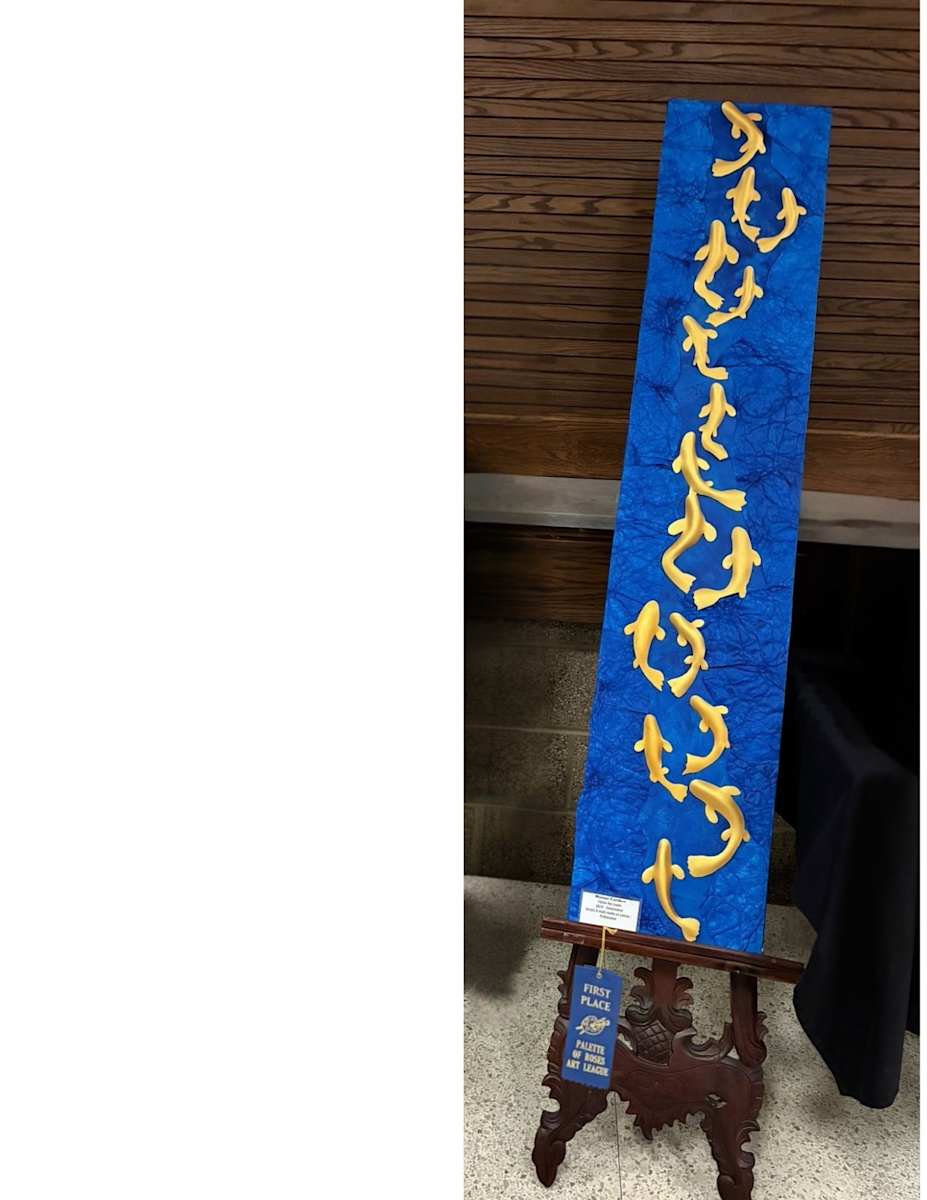 Follow the Leader by Donna Cariker  Image: First Place Award Ribbon Dimensional Art Division