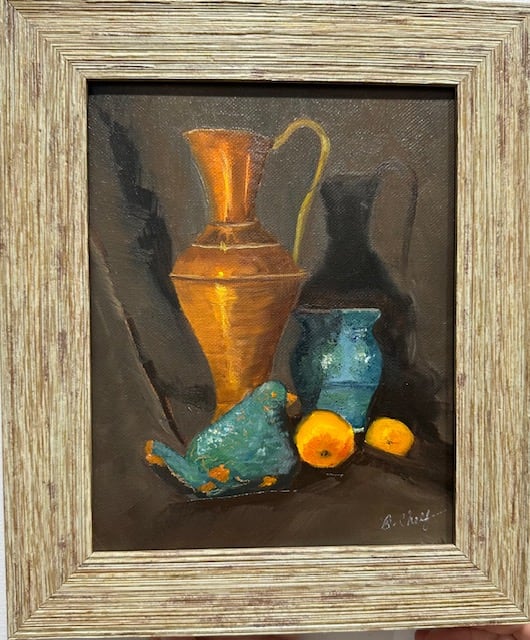 Gold vase by Becky Chelf 