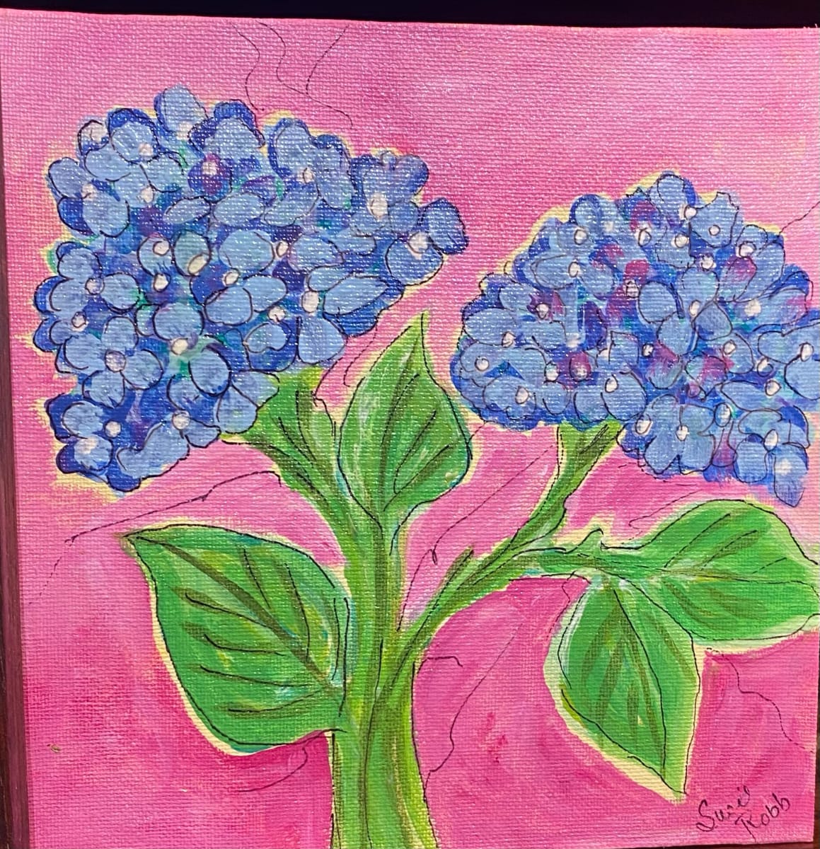 Blue Hydrangeas by Susie Robb 