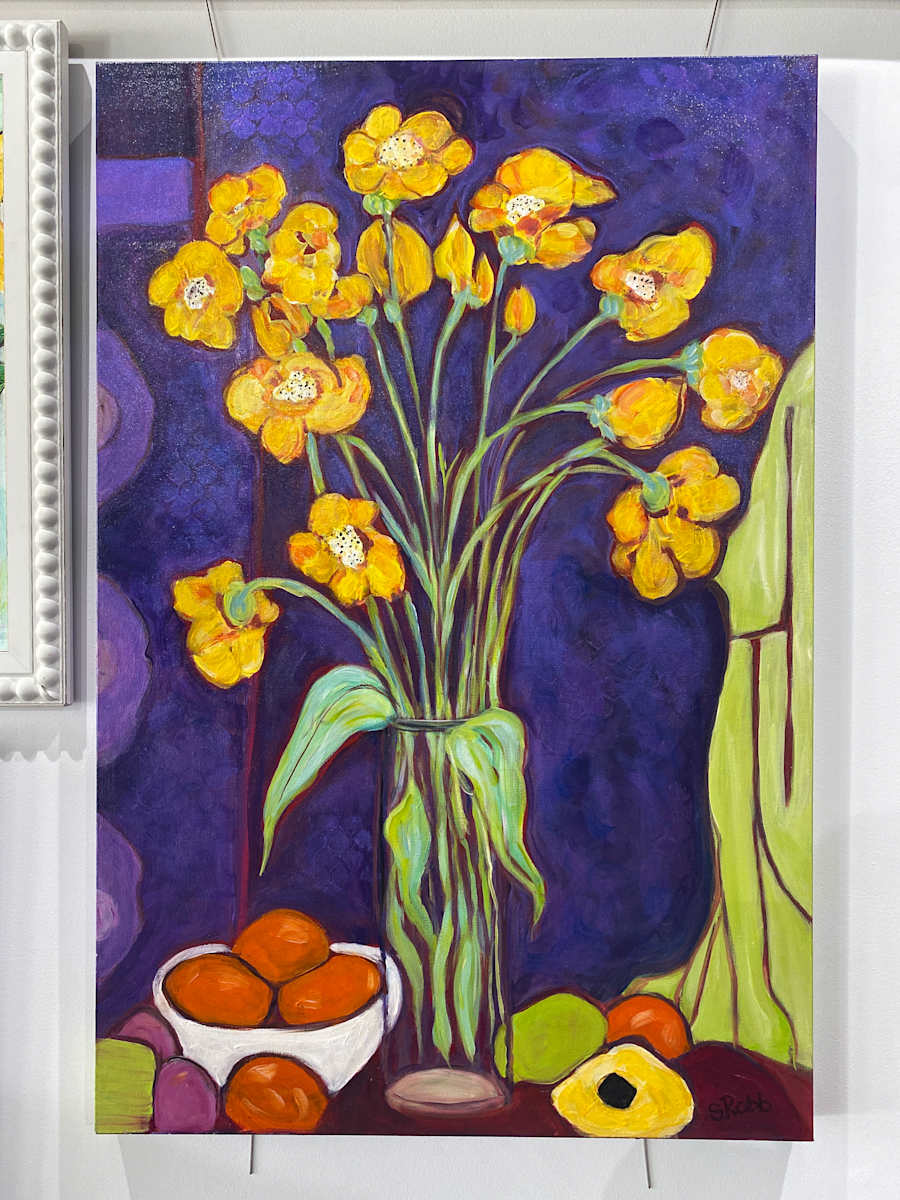 Poppies on purple by Susie Robb, Image 1.
