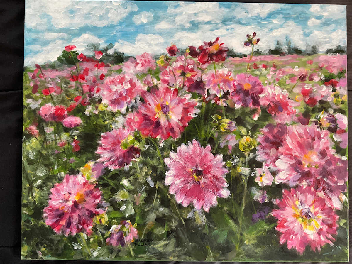 Field of Dahlias by Maureen Fuller 