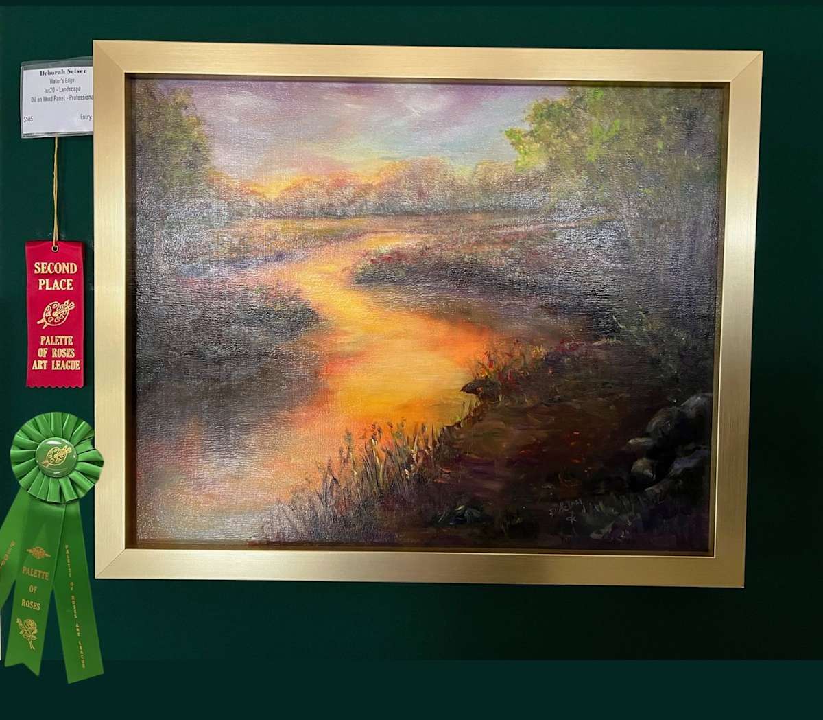 Water's Edge by Deborah Setser  Image: People’s Choice Award - Professional Division / Landscape Category,
Second Place Award - Professional Division / Landscape Category
Rose Festival Art Show 2025