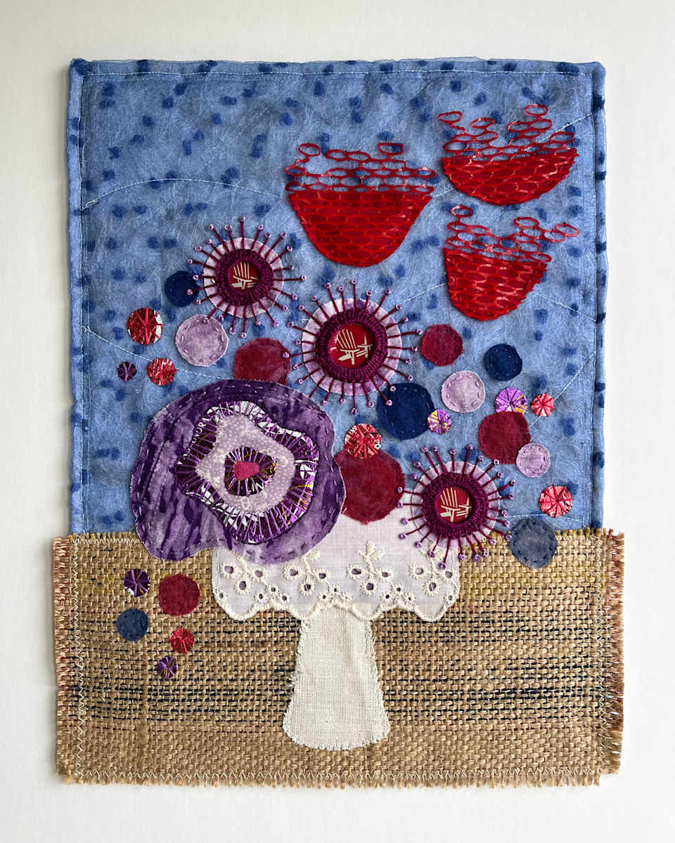 Replanted: Jewel Blooms on Blue by Jane Koopman, Image 5.