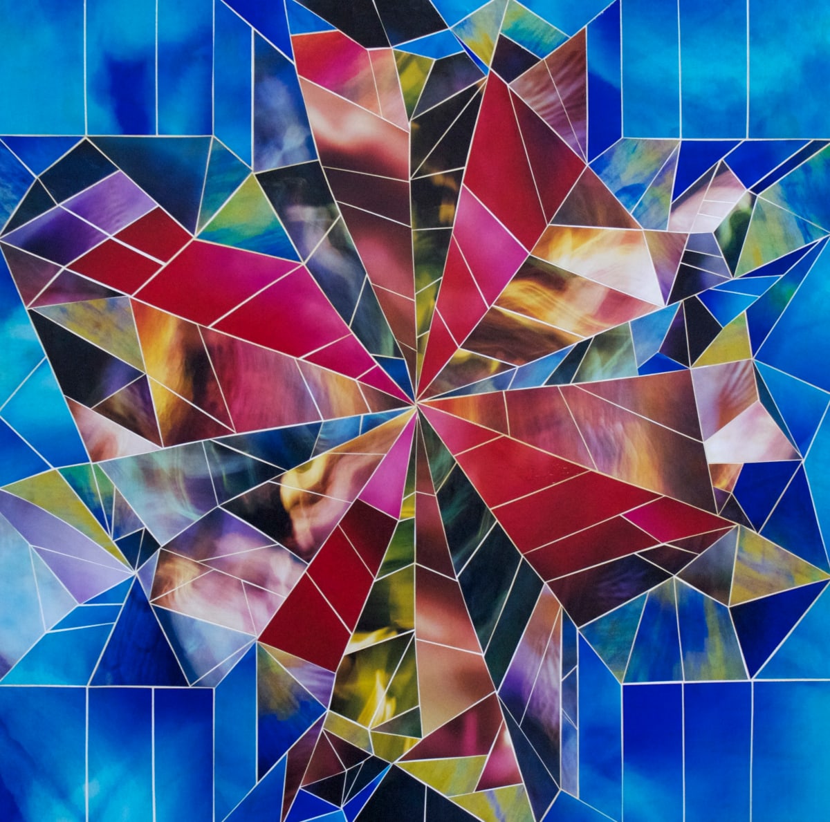 Ancient Channels by Annie Beeson  Image: Photo collage of long-exposure, color-field photography.