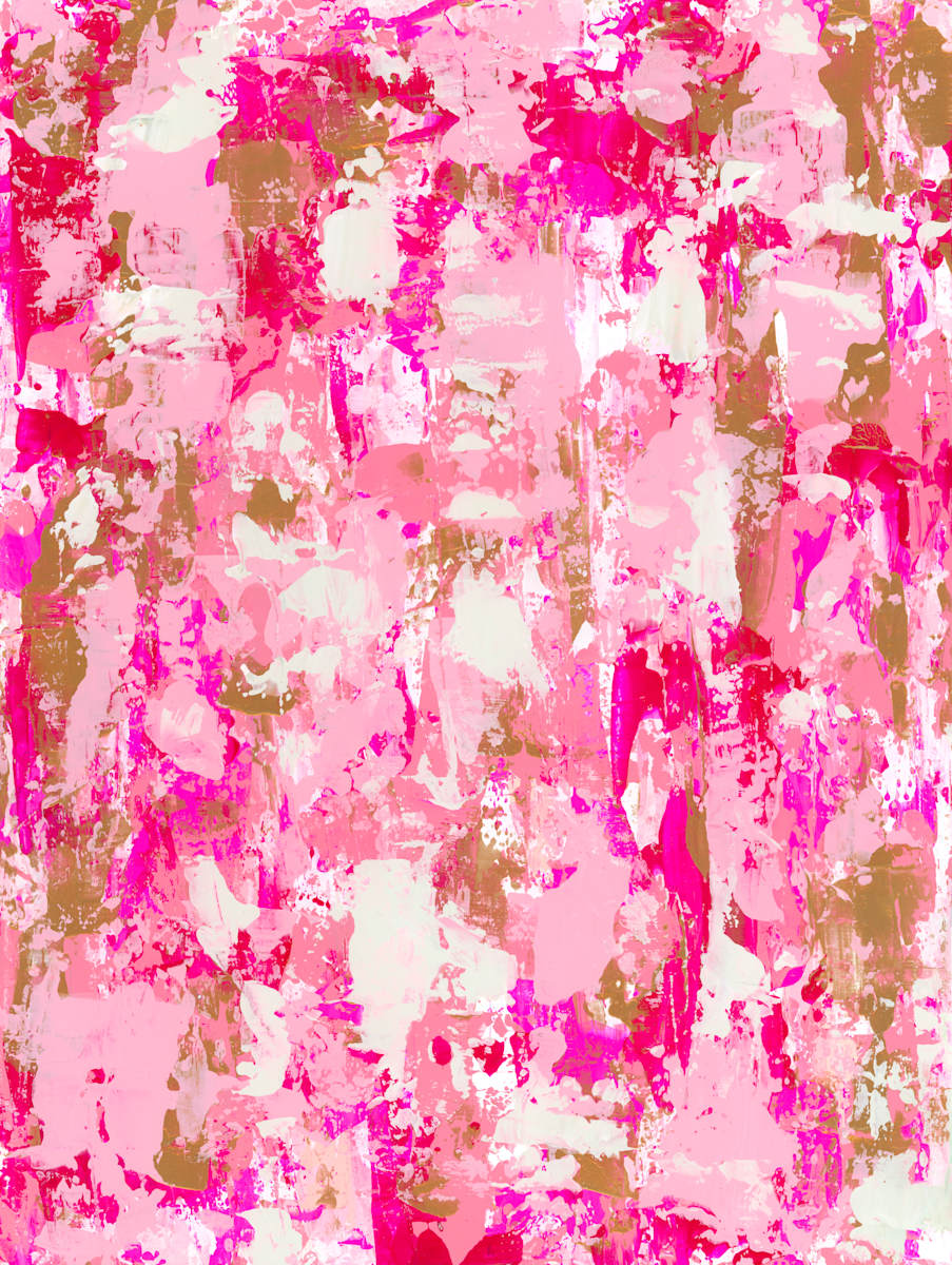 Pink Peony Splashes by Kathryn Davies 