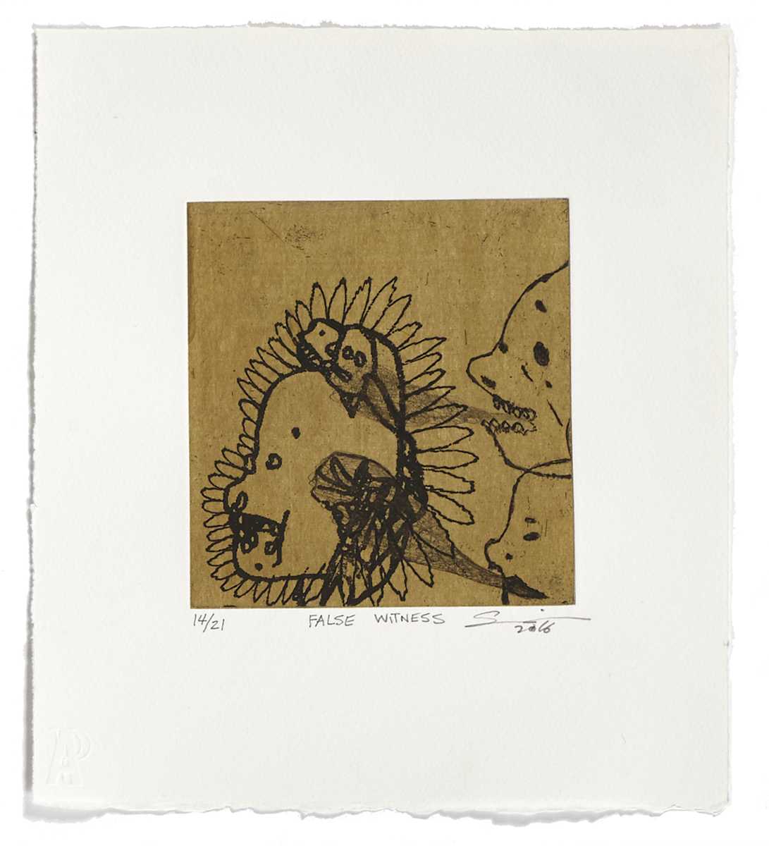 False Witness (encadrée) by Ed Pien 