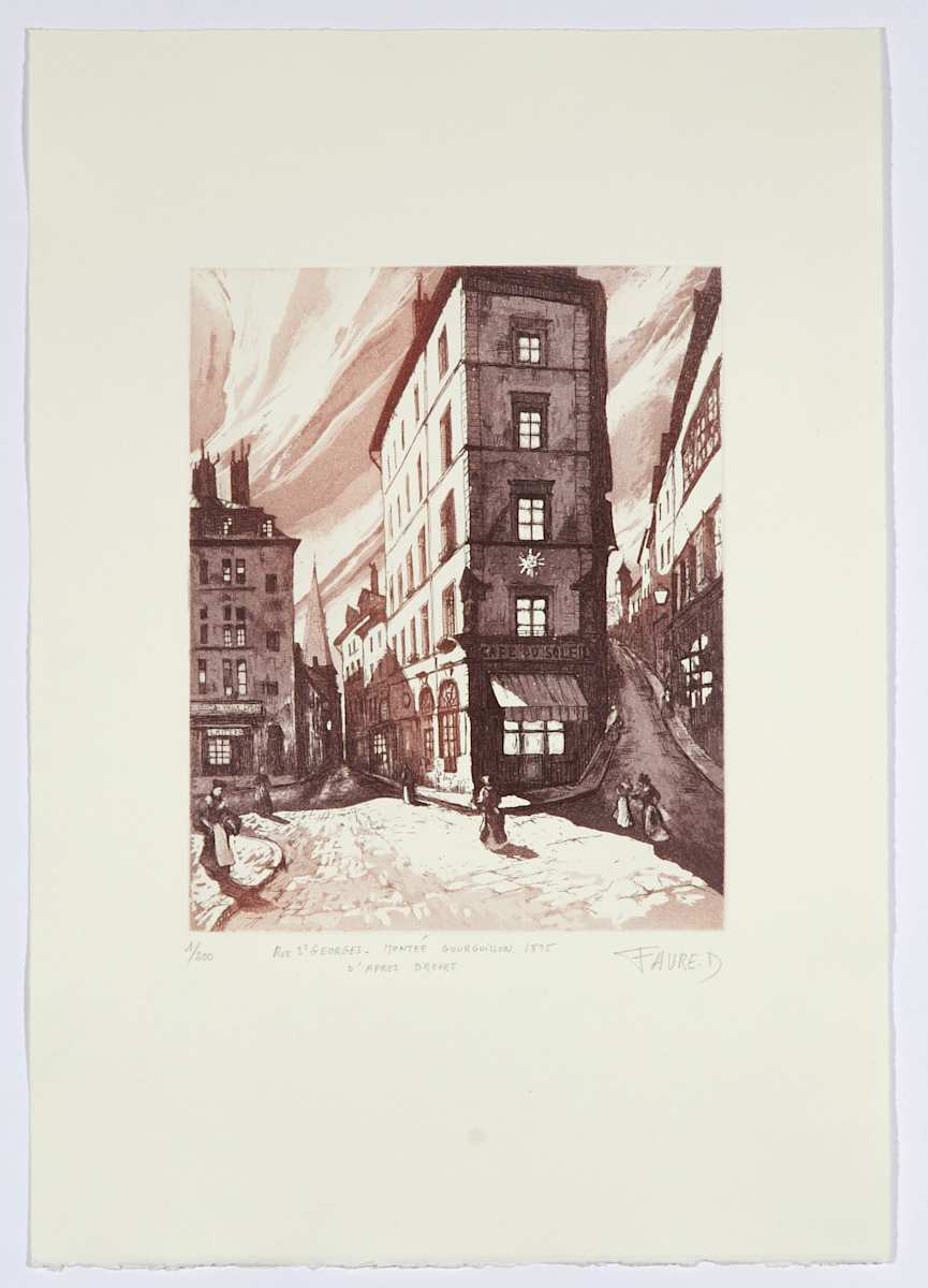 Rue St Georges. Montée Gourguillon. 1895 by Favre 