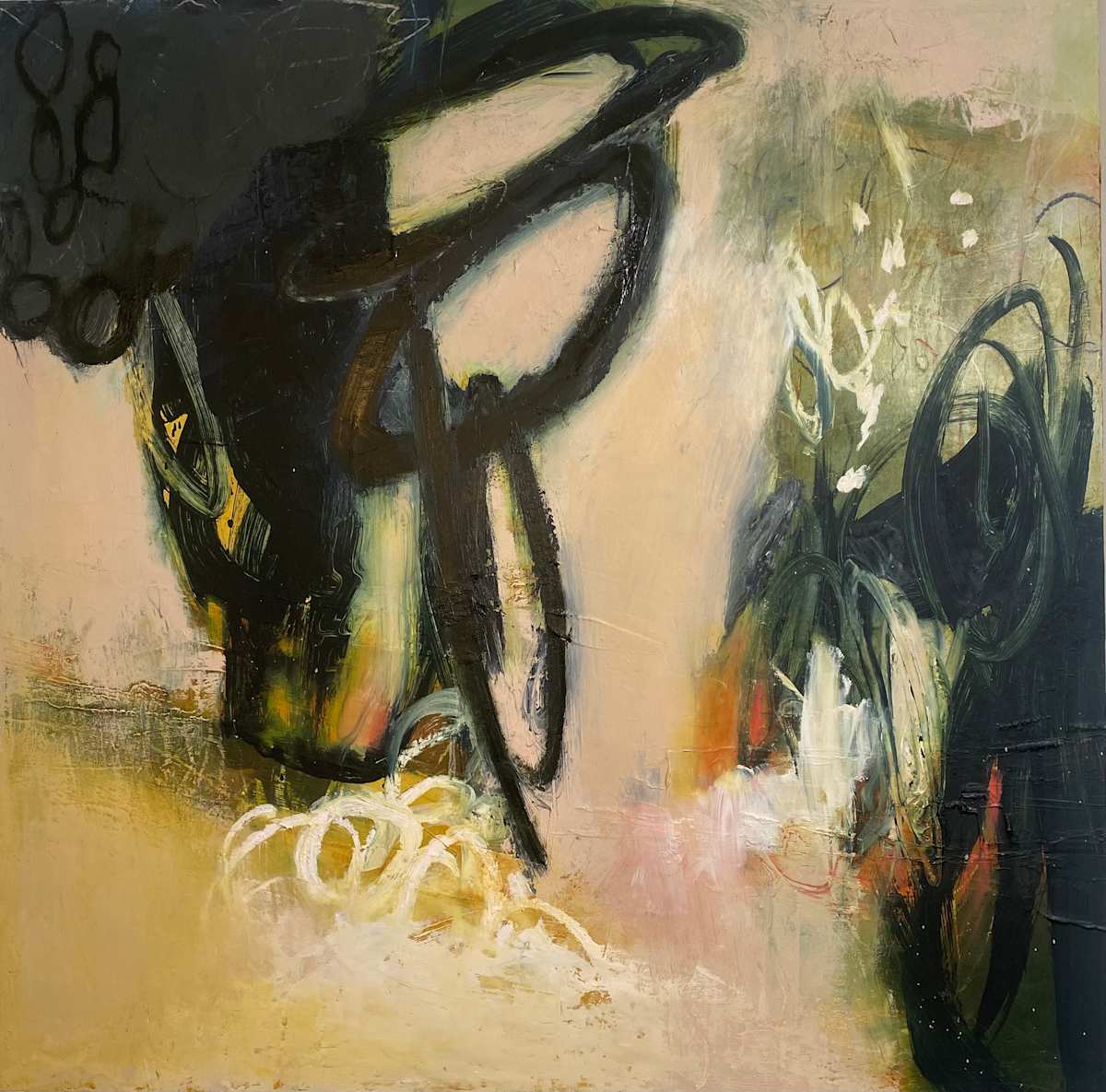Torro by Jane Clatworthy - Abstract oil and cold wax paintings, Image 1.