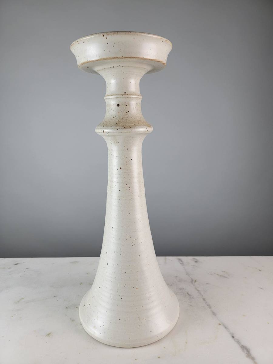 Handmade Potttery Candleholder 17.5" 