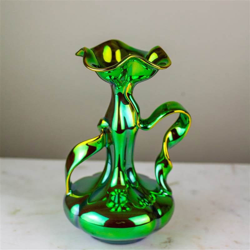 Ribbon-Ear Vase by Zsolnay Company, Image 1.