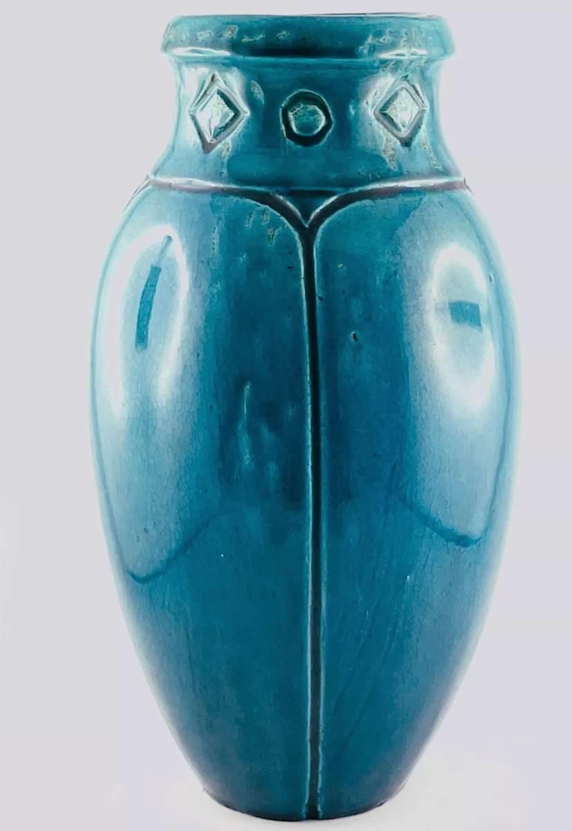 Lachenal Blue Vase by Edmond Lachenal 
