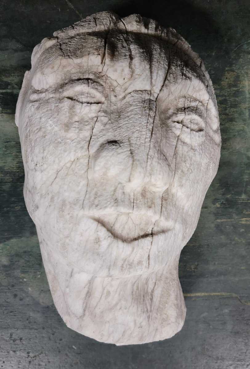 Carrara Marble Hand Carved Face by Carrara Marble 