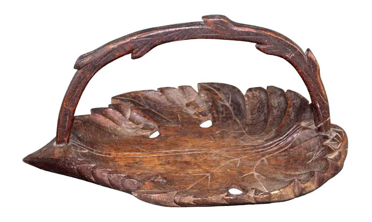 French Carved Oak Leaf, 1900's 