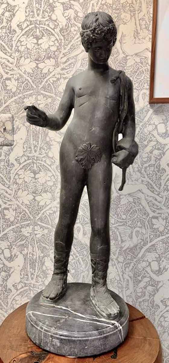 Cast Bronze Classical Boy on Marble Base, Image 1.