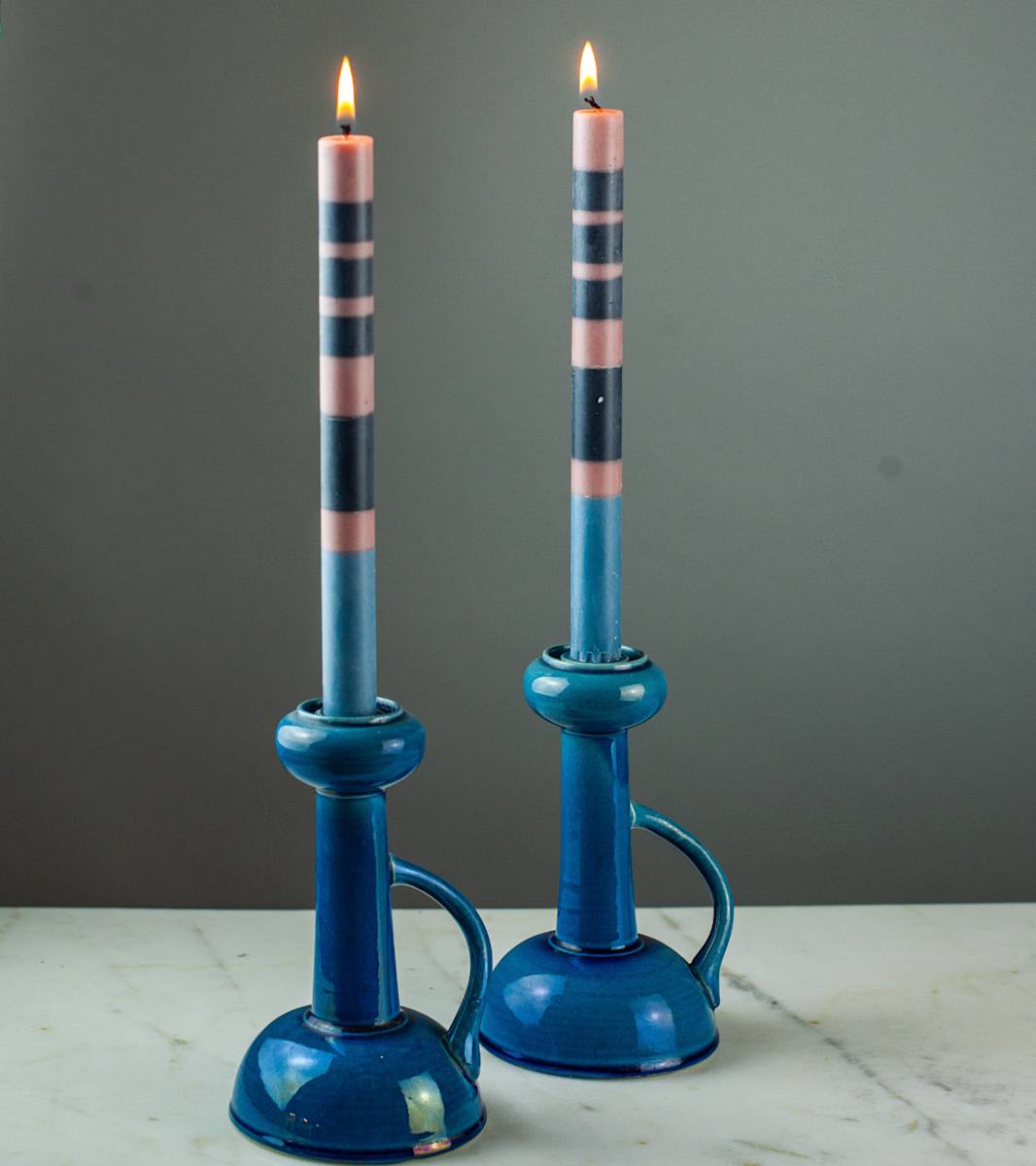 Japanese Candlesticks with Handle / Pair 
