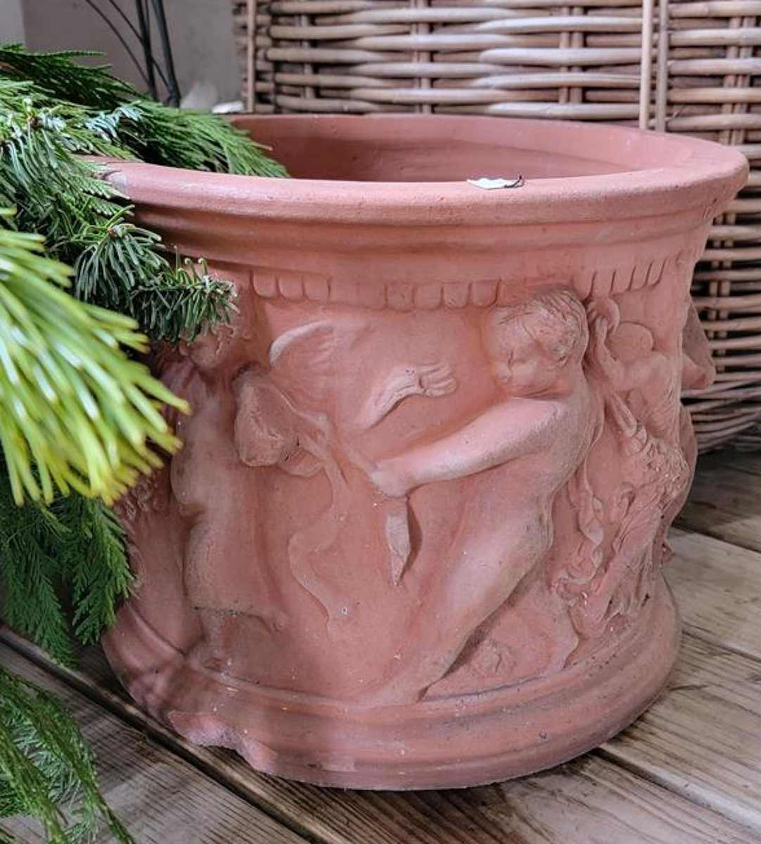 Putti Terracotta Planter by Bitossi Filippo 