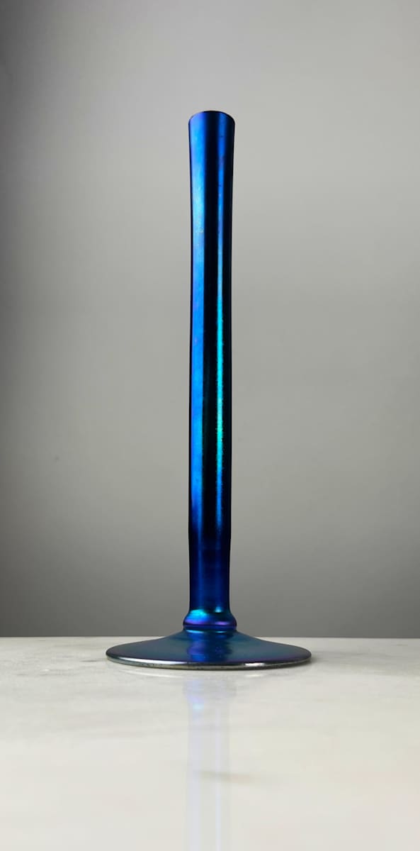 Steuben Glass Works Blue Aurene Bud Vase #2556 by Steuben 