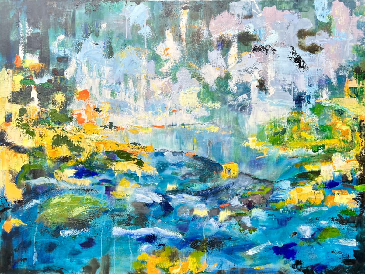 Fluid Reflections by Pamela Roberts  Image: Full image of painting