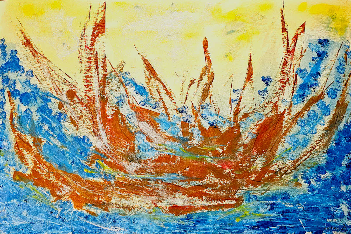 A Frenzy of Totora Boats by Lorena Salinas 