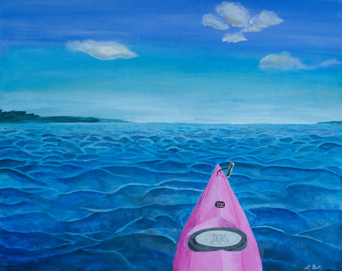 Rough Patch by Laurel Best  Image: Kayaking through rough waters is like navigating life through a rough patch. 