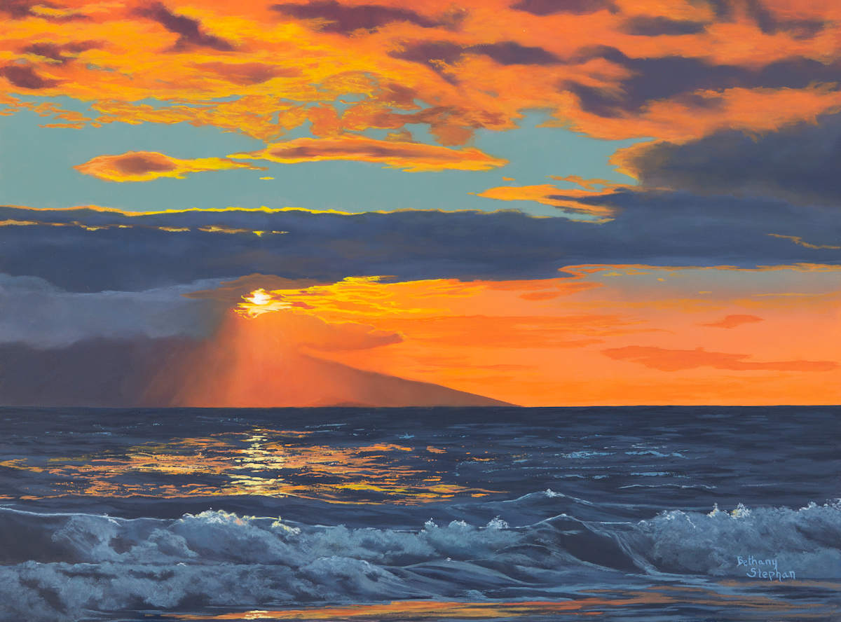 Sunset on Maui by Bethany Stephan 