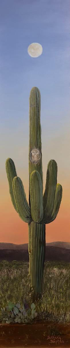 Pygmy Owls Perfect Place - SOLD by Bethany Stephan, Image 1.