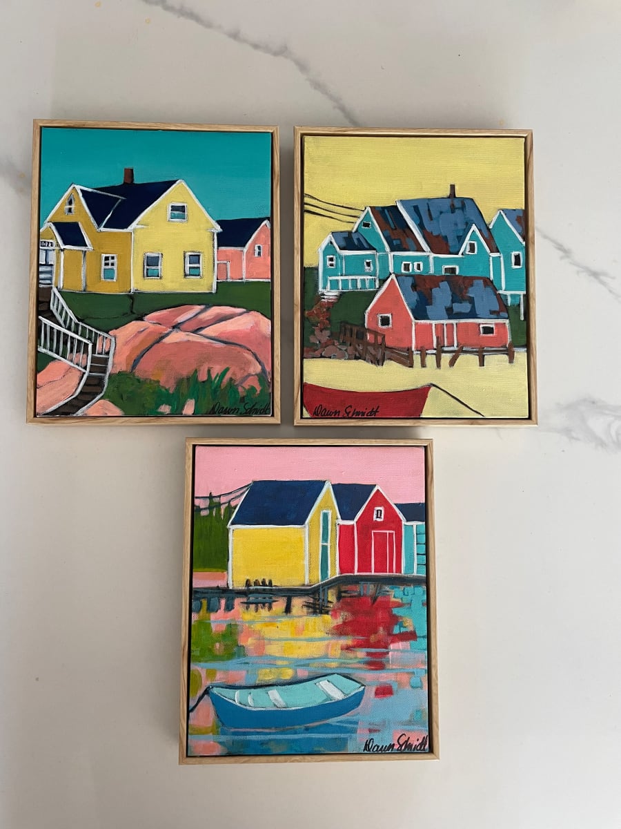 Cape cod little paintings by Dawn Schmidt 