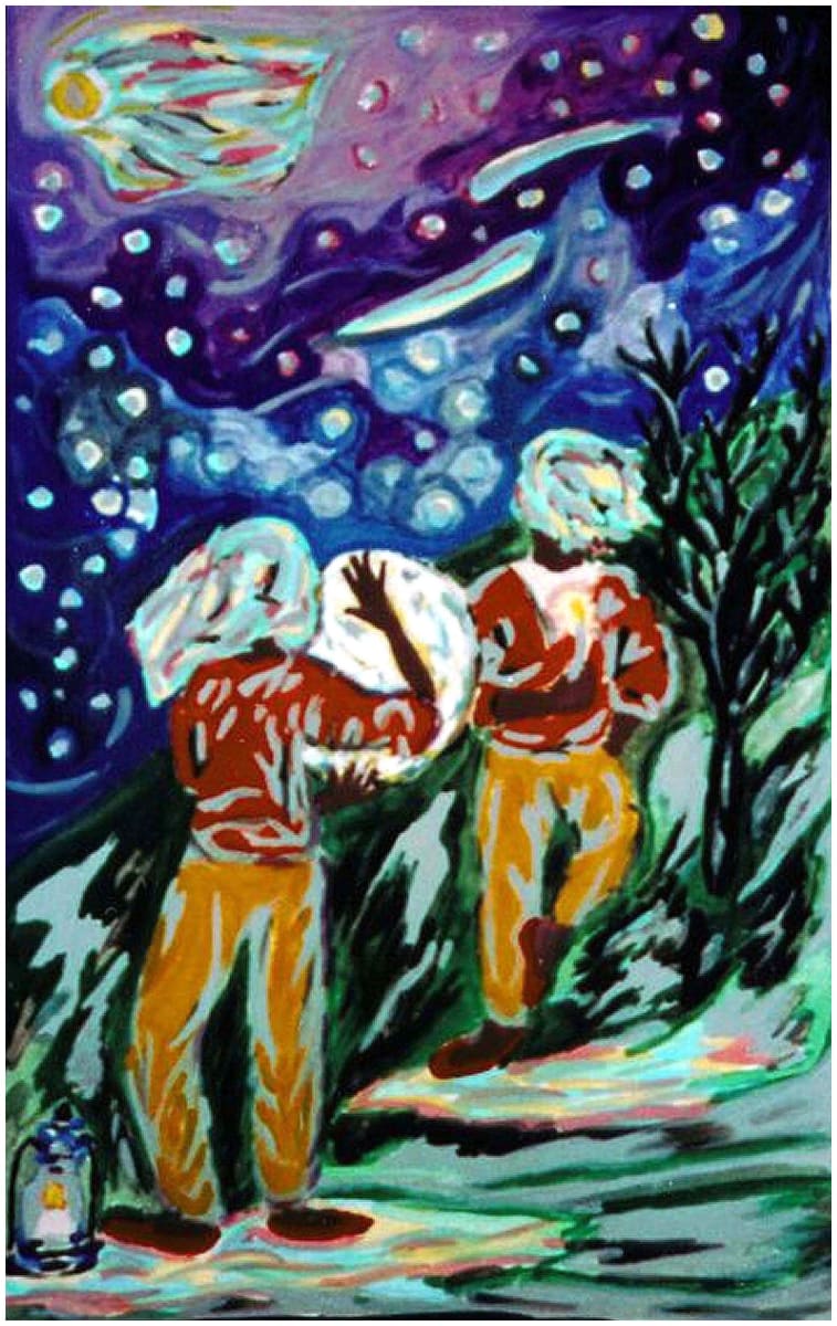 Rituals, gouache on paper, $50 not including shipping (Prints available) by Stephen Mead  Image: Rituals, gouache on paper