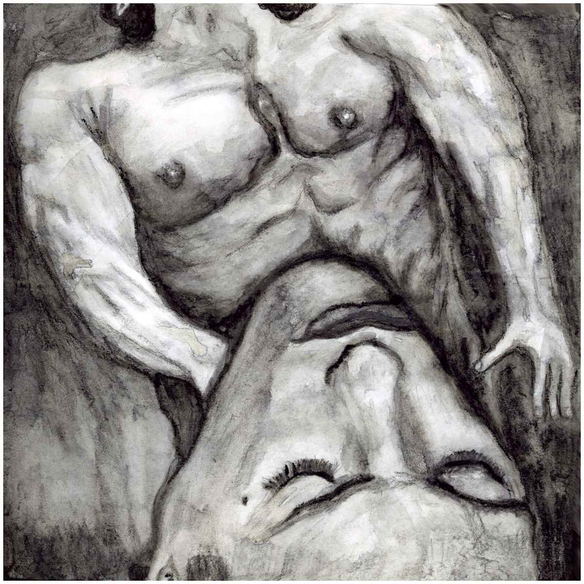 We Dream of Spirit (From "31 Kisses" series) graphite pencil version, $200.  Buyer pays shipping.  Prints available, contact artist. by Stephen Mead  Image: The series "31 Kisses" was published as a book, https://www.amazon.com/31-Kisses-Mr-Stephen-Mead/dp/1475241461